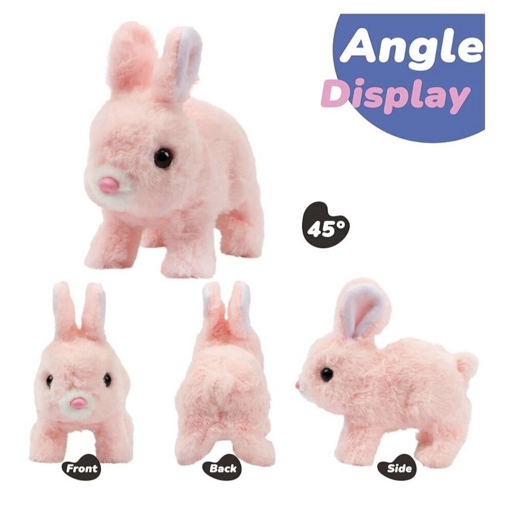 Hopping Plush Rabbit Toy Interactive Electronic Pet Bunny Pink New - Picture 8 of 11